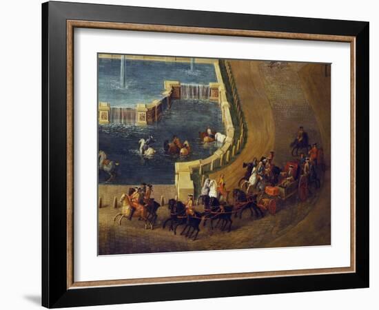View of Castle and Gardens at Marly-null-Framed Giclee Print