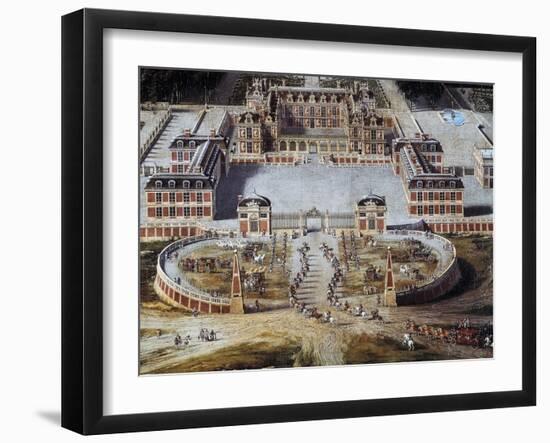 View of Castle and Gardens of Versailles from Avenue De Paris, 1668-Pierre Patel-Framed Giclee Print