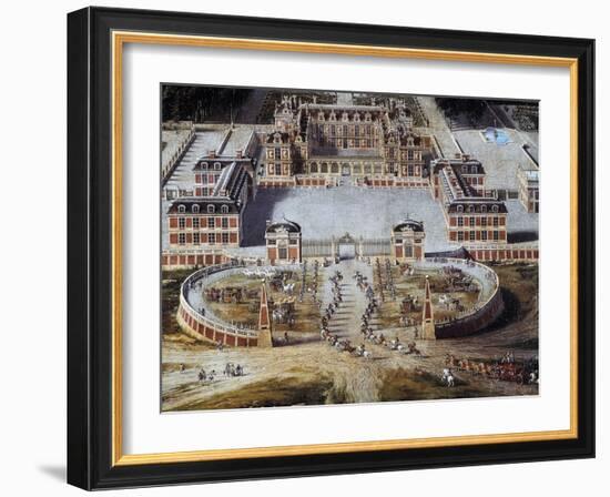 View of Castle and Gardens of Versailles from Avenue De Paris, 1668-Pierre Patel-Framed Giclee Print