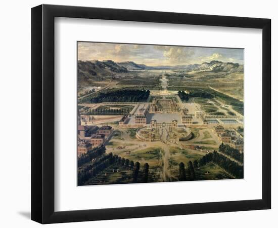 View of Castle and Gardens of Versailles, from Avenue De Paris in 1668-Pierre Patel-Framed Art Print