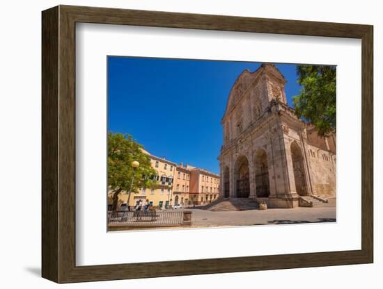 View of Cathedral di San Nicola (Duomo) in Piazza Duomo in Sassari, Sassari, Sardinia-Frank Fell-Framed Photographic Print