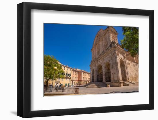 View of Cathedral di San Nicola (Duomo) in Piazza Duomo in Sassari, Sassari, Sardinia-Frank Fell-Framed Photographic Print