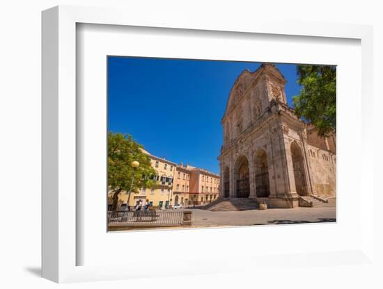 View of Cathedral di San Nicola (Duomo) in Piazza Duomo in Sassari, Sassari, Sardinia-Frank Fell-Framed Photographic Print