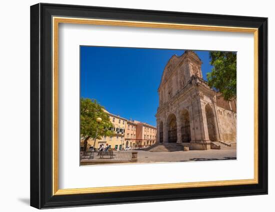 View of Cathedral di San Nicola (Duomo) in Piazza Duomo in Sassari, Sassari, Sardinia-Frank Fell-Framed Photographic Print