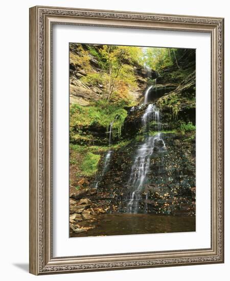 View of Cathedral Falls in Autumn, West Virginia, USA-Adam Jones-Framed Photographic Print