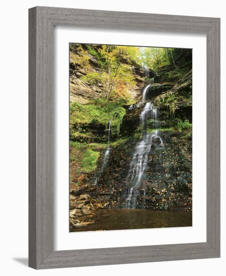 View of Cathedral Falls in Autumn, West Virginia, USA-Adam Jones-Framed Photographic Print