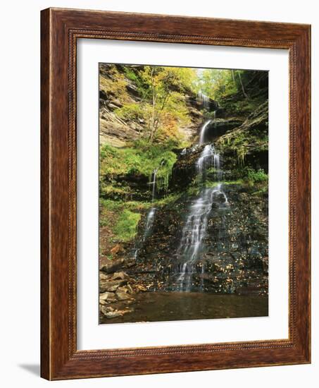 View of Cathedral Falls in Autumn, West Virginia, USA-Adam Jones-Framed Photographic Print