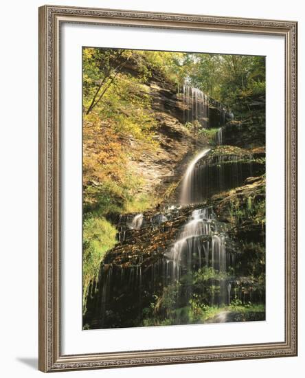 View of Cathedral Falls in Autumn, West Virginia, USA-Adam Jones-Framed Photographic Print