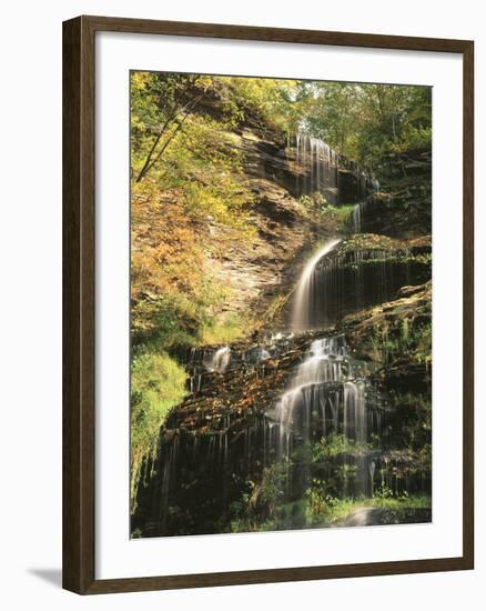 View of Cathedral Falls in Autumn, West Virginia, USA-Adam Jones-Framed Photographic Print