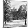 View of Central Park with a Squirrel running around on the Snow-Philippe Hugonnard-Mounted Photographic Print