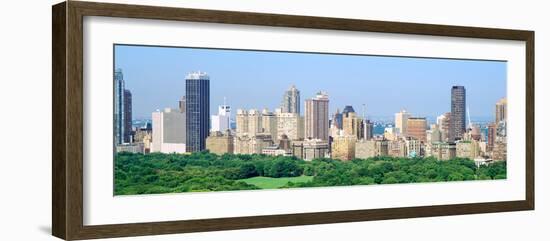 View of Central Park with City in the Background, Manhattan, New York City, New York State, USA-null-Framed Photographic Print