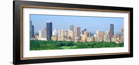 View of Central Park with City in the Background, Manhattan, New York City, New York State, USA-null-Framed Photographic Print