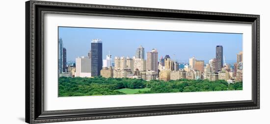 View of Central Park with City in the Background, Manhattan, New York City, New York State, USA-null-Framed Photographic Print