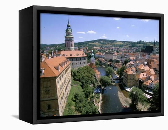 View of Cesky Krumlov from Castle, Cesky Krumlov, Czech Republic-Jane Sweeney-Framed Premier Image Canvas