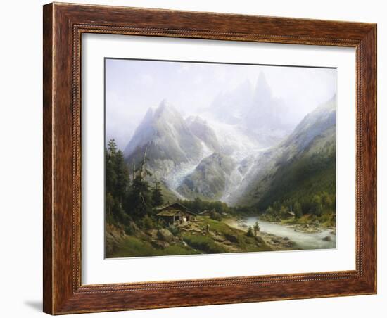 View of Chamonix and Mont Blanc-Joseph Jansen-Framed Giclee Print