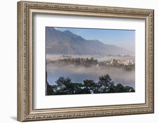 View of Champa Devi, a sacred mountain from Sneha's Care, Bhaisipati, Kathmandu, Nepal, Himalayas,-Thomas L. Kelly-Framed Photographic Print