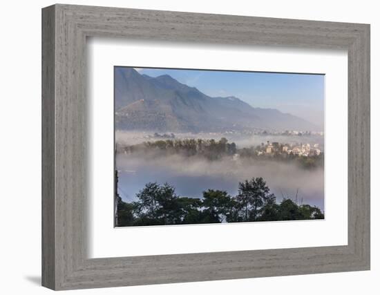 View of Champa Devi, a sacred mountain from Sneha's Care, Bhaisipati, Kathmandu, Nepal, Himalayas,-Thomas L. Kelly-Framed Photographic Print