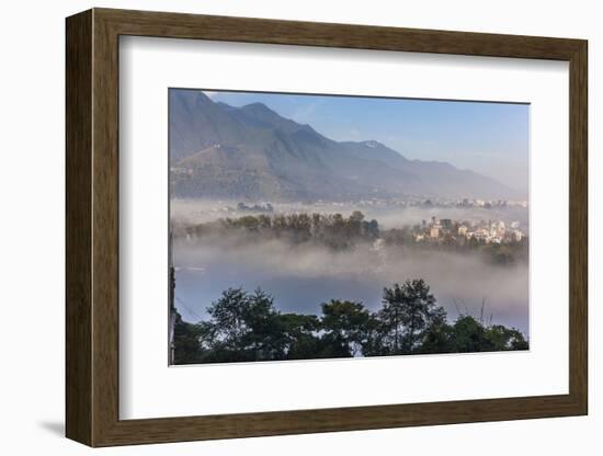 View of Champa Devi, a sacred mountain from Sneha's Care, Bhaisipati, Kathmandu, Nepal, Himalayas,-Thomas L. Kelly-Framed Photographic Print