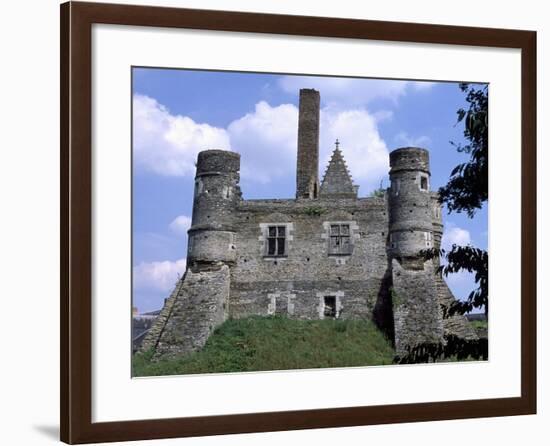 View of Chateau Du Plessis-Mace, Pays De La Loire, France, 12th Century-null-Framed Giclee Print