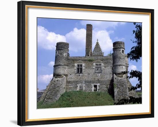 View of Chateau Du Plessis-Mace, Pays De La Loire, France, 12th Century-null-Framed Giclee Print