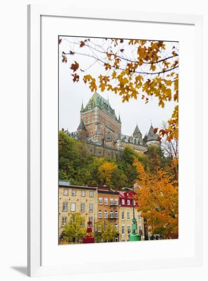 View of Chateau Frontenac from Quartier du Petit-Champlain, Vieux-Quebec, the only Walled City in N-Stuart Westmorland-Framed Photographic Print