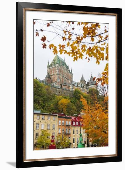 View of Chateau Frontenac from Quartier du Petit-Champlain, Vieux-Quebec, the only Walled City in N-Stuart Westmorland-Framed Photographic Print