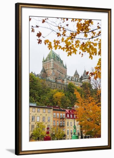 View of Chateau Frontenac from Quartier du Petit-Champlain, Vieux-Quebec, the only Walled City in N-Stuart Westmorland-Framed Photographic Print