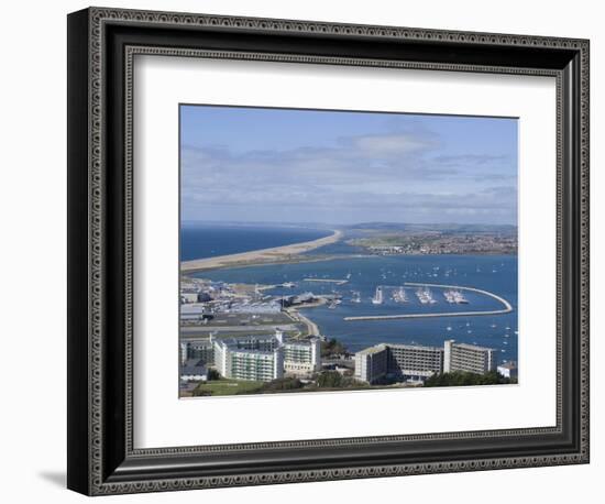 View of Chesil Beach from the Hilltop of the Isle of Portland, Dorset, England, United Kingdom, Eur-Ethel Davies-Framed Photographic Print