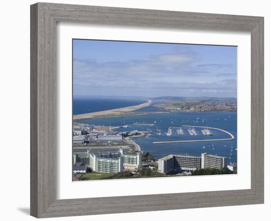 View of Chesil Beach from the Hilltop of the Isle of Portland, Dorset, England, United Kingdom, Eur-Ethel Davies-Framed Photographic Print