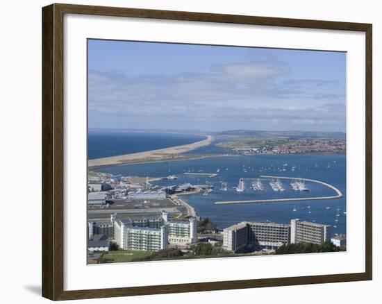 View of Chesil Beach from the Hilltop of the Isle of Portland, Dorset, England, United Kingdom, Eur-Ethel Davies-Framed Photographic Print