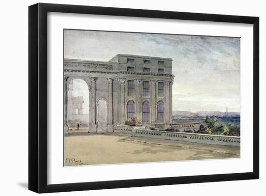 View of Chester Terrace, Regent's Park, London, 1830-Edmund Thomas Parris-Framed Giclee Print