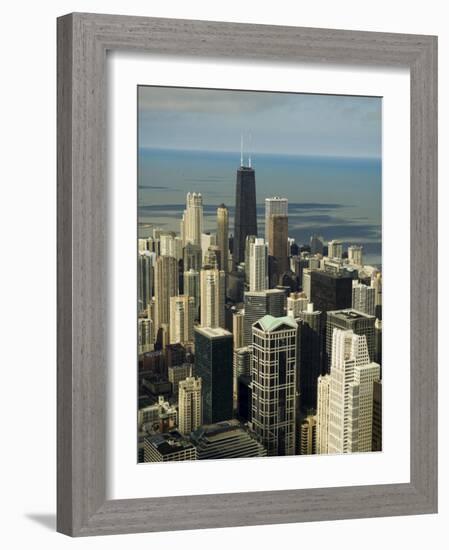 View of Chicago from the Sears Tower Sky Deck, Chicago, Illinois, USA-Robert Harding-Framed Photographic Print