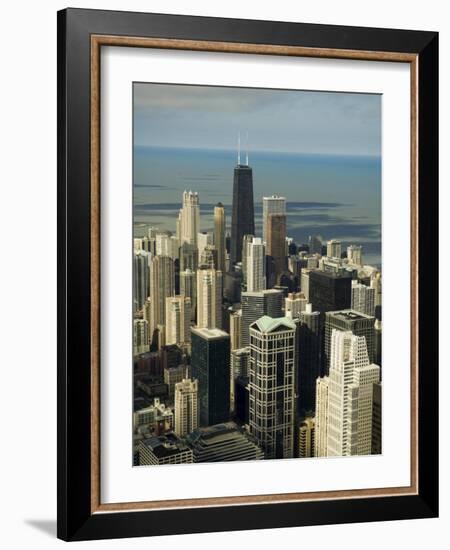 View of Chicago from the Sears Tower Sky Deck, Chicago, Illinois, USA-Robert Harding-Framed Photographic Print