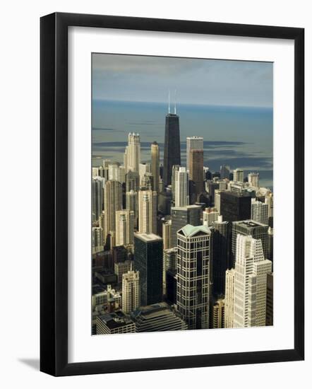 View of Chicago from the Sears Tower Sky Deck, Chicago, Illinois, USA-Robert Harding-Framed Photographic Print