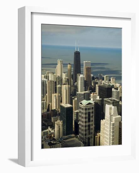 View of Chicago from the Sears Tower Sky Deck, Chicago, Illinois, USA-Robert Harding-Framed Photographic Print