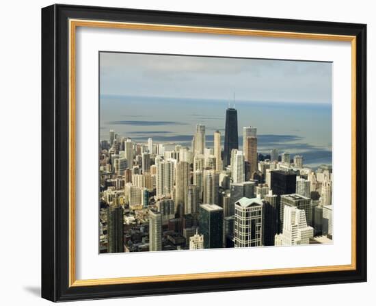 View of Chicago from the Sears Tower Sky Deck, Chicago, Illinois, USA-Robert Harding-Framed Photographic Print