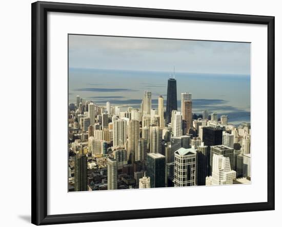 View of Chicago from the Sears Tower Sky Deck, Chicago, Illinois, USA-Robert Harding-Framed Photographic Print