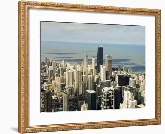 View of Chicago from the Sears Tower Sky Deck, Chicago, Illinois, USA-Robert Harding-Framed Photographic Print