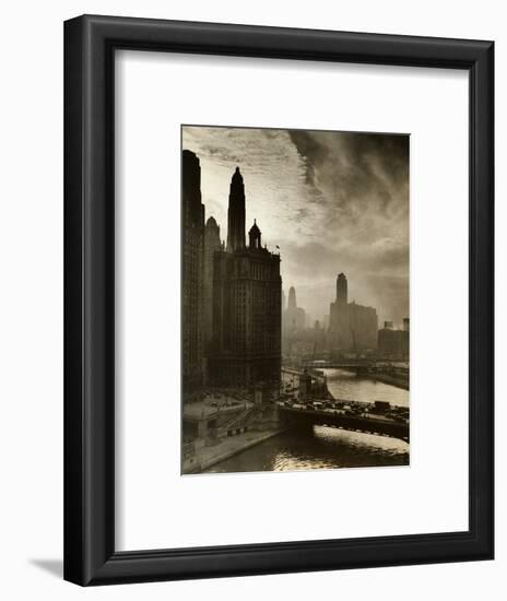 View of Chicago Sky and Skyscrapers-null-Framed Photographic Print