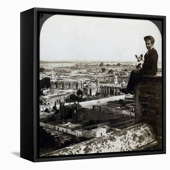 View of Cholula, Mexico-Underwood & Underwood-Framed Premier Image Canvas