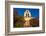 View of church bell tower overlooking Fiscardo harbour, Fiscardo, Kefalonia, Ionian Islands-Frank Fell-Framed Photographic Print