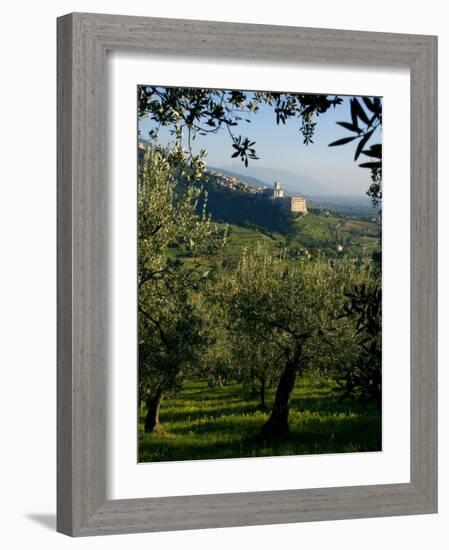 View of Church of San Francesco, Assisi, UNESCO World Heritage Site, Umbria, Italy, Europe-Charles Bowman-Framed Photographic Print