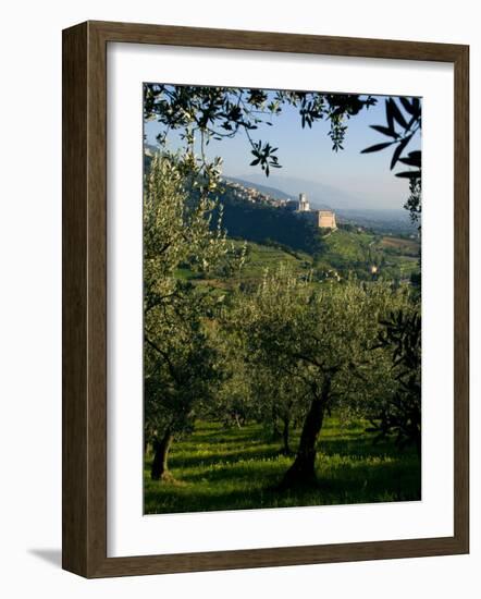 View of Church of San Francesco, Assisi, UNESCO World Heritage Site, Umbria, Italy, Europe-Charles Bowman-Framed Photographic Print