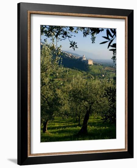 View of Church of San Francesco, Assisi, UNESCO World Heritage Site, Umbria, Italy, Europe-Charles Bowman-Framed Photographic Print