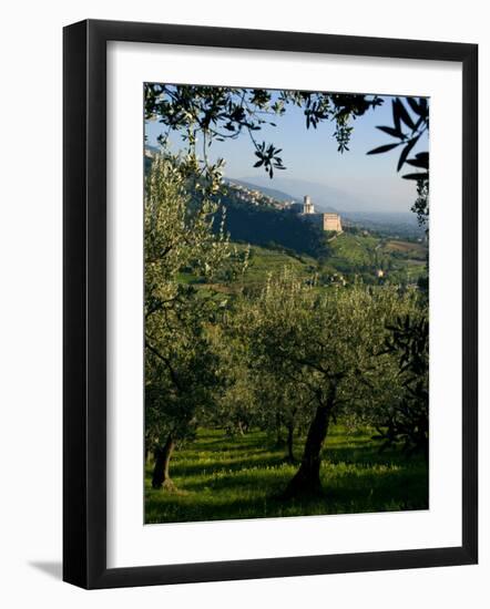 View of Church of San Francesco, Assisi, UNESCO World Heritage Site, Umbria, Italy, Europe-Charles Bowman-Framed Photographic Print