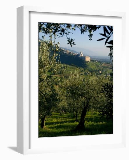 View of Church of San Francesco, Assisi, UNESCO World Heritage Site, Umbria, Italy, Europe-Charles Bowman-Framed Photographic Print