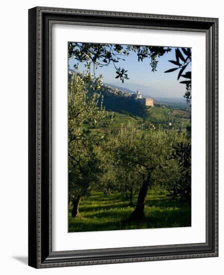 View of Church of San Francesco, Assisi, UNESCO World Heritage Site, Umbria, Italy, Europe-Charles Bowman-Framed Photographic Print