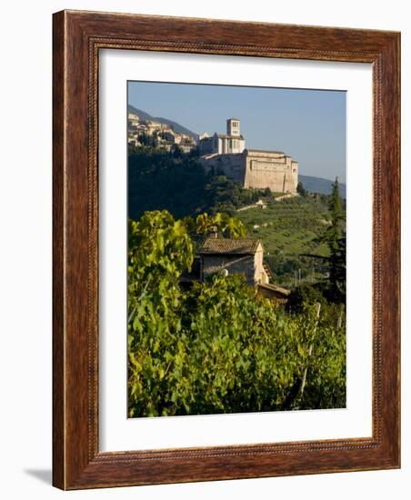 View of Church of San Francesco, Assisi, UNESCO World Heritage Site, Umbria, Italy, Europe-Charles Bowman-Framed Photographic Print