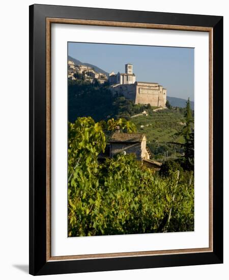 View of Church of San Francesco, Assisi, UNESCO World Heritage Site, Umbria, Italy, Europe-Charles Bowman-Framed Photographic Print