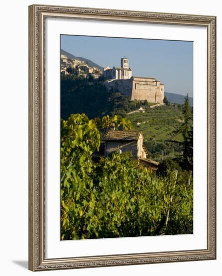 View of Church of San Francesco, Assisi, UNESCO World Heritage Site, Umbria, Italy, Europe-Charles Bowman-Framed Photographic Print